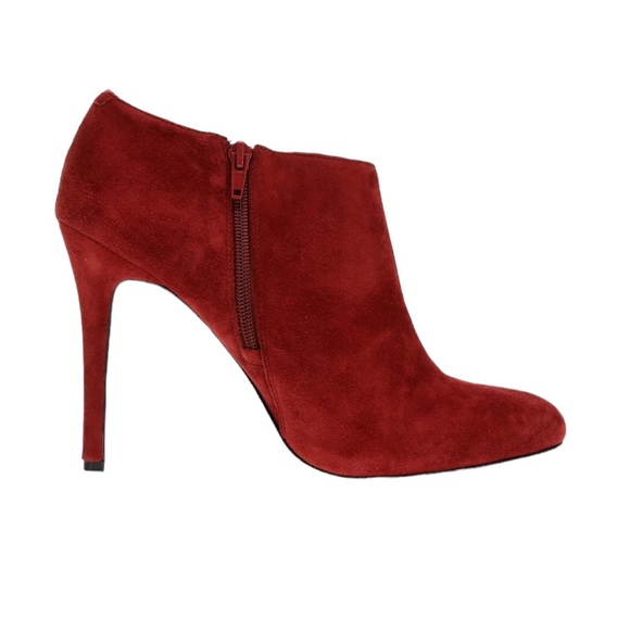 SOLE SOCIETY Womens Helena Red
Suede Stiletto Ankle Zip Booties Shoes / 8M/38 - Picture 4 of 10